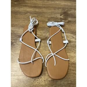 New Abercrombie Fitch sandals Gladiator Women’s 8.5 Tan Black